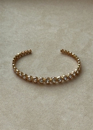 Elva crystal bangle Forgyldt/Clear Pico